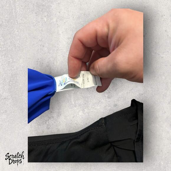 Ava Viv Womens Plus Size 20W Swim Set Blue Halter Top Black Bottom Beachwear Set - Picture 4 of 4